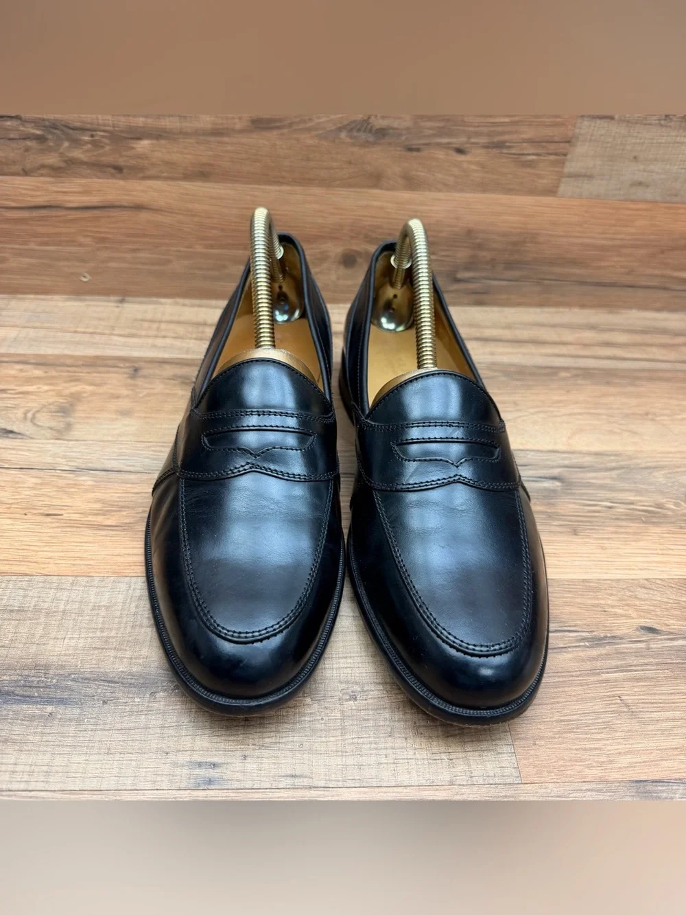 Club Room by charter 8.5M Black Leather Slip-On Penny Loafers